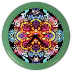 Pink Florales Muster Color Wall Clock