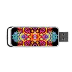 Pink Florales Muster Portable Usb Flash (one Side) by 2607694c