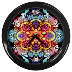 Blume Abstrakt Wall Clock (black)