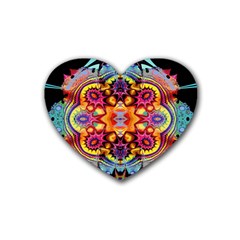 Blume Abstrakt Rubber Coaster (heart) by 2607694c