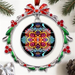 Blume Abstrakt Metal X mas Wreath Ribbon Ornament by 2607694c