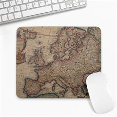 Old Vintage Classic Map Of Europe Large Mousepad by Paksenen