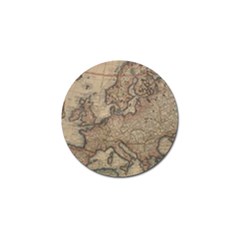 Old Vintage Classic Map Of Europe Golf Ball Marker by Paksenen