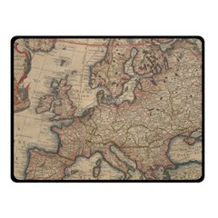 Old Vintage Classic Map Of Europe Fleece Blanket (small) by Paksenen