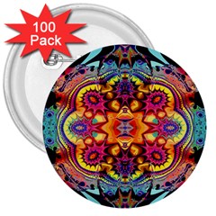 Lila Floral Blume 3  Buttons (100 Pack)  by 2607694c