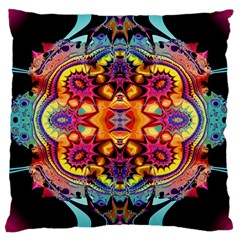 Lila Floral Blume Large Cushion Case (two Sides) by 2607694c