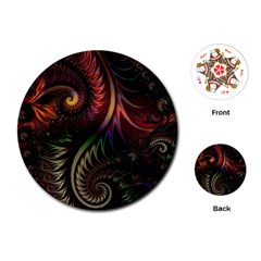 Fractal 1 Playing Cards Single Design (round)