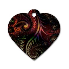 Fractal 1 Dog Tag Heart (two Sides) by 2607694c