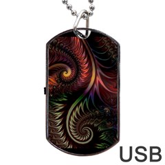 Fractal 1 Dog Tag Usb Flash (two Sides) by 2607694c