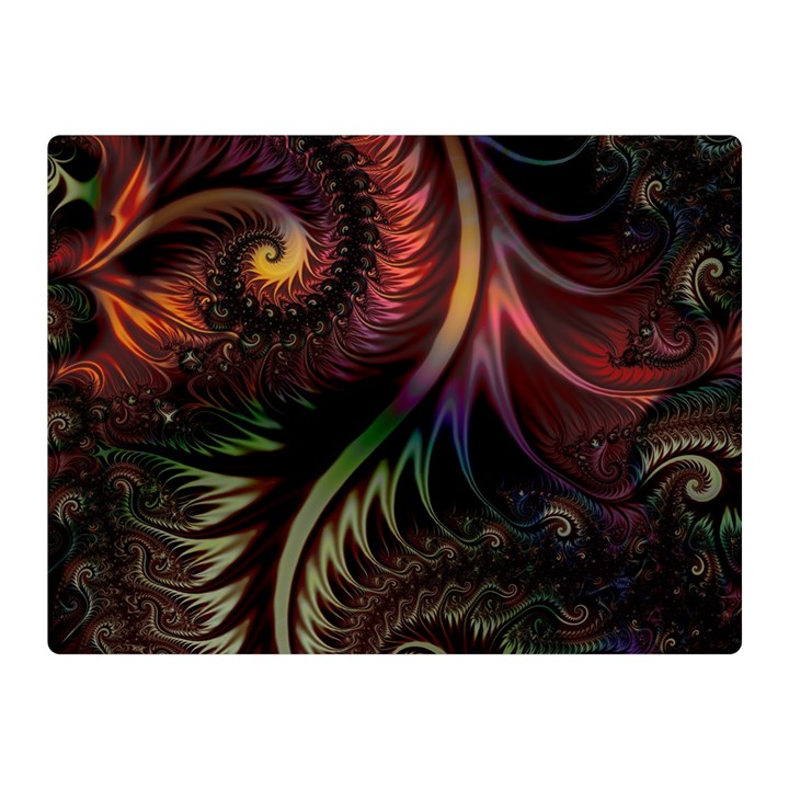 Fractal 1 Two Sides Premium Plush Fleece Blanket (Mini)