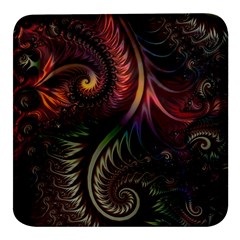 Fractal 1 Square Glass Fridge Magnet (4 Pack) by 2607694c