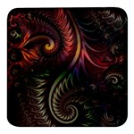 Fractal 1 Square Glass Fridge Magnet (4 pack) Front