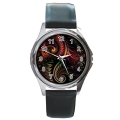 Fractal  Round Metal Watch