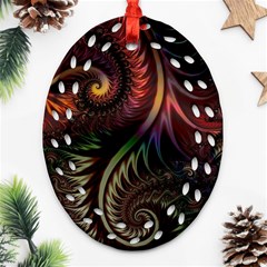 Fractal  Oval Filigree Ornament (two Sides)