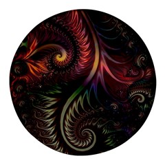 Fractal  Round Glass Fridge Magnet (4 Pack) by 2607694c