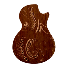 Fractal  Guitar Shape Wood Guitar Pick Holder Case And Picks Set by 2607694c