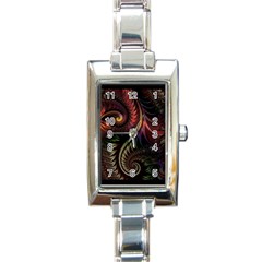 Gelb Fractal Rectangle Italian Charm Watch by 2607694c