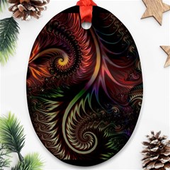 Gelb Fractal Ornament (oval) by 2607694c