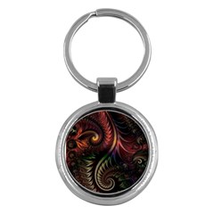 Gelb Fractal Key Chain (round) by 2607694c