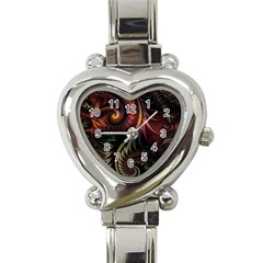 Gelb Fractal Heart Italian Charm Watch by 2607694c