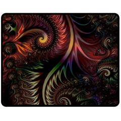 Gelb Fractal Two Sides Fleece Blanket (medium)