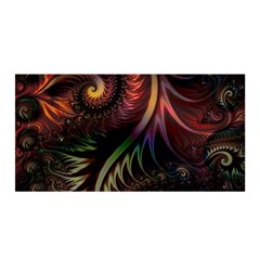 Gelb Fractal Satin Wrap 35  X 70  by 2607694c