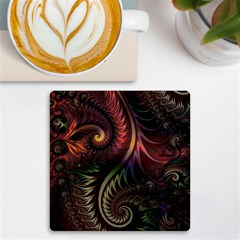 Gelb Fractal Uv Print Square Tile Coaster  by 2607694c