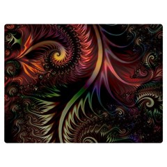 Gelb Fractal Premium Plush Fleece Blanket (extra Small)