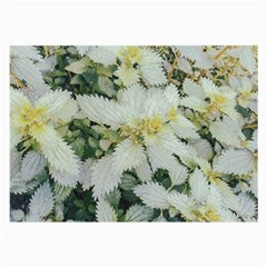 Enchanting Foliage Sharp Edged Leaves In Pale Yellow And Silver Bk Large Glasses Cloth by dflcprintsclothing