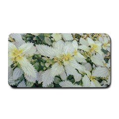 Enchanting Foliage Sharp Edged Leaves In Pale Yellow And Silver Bk Medium Bar Mat by dflcprintsclothing