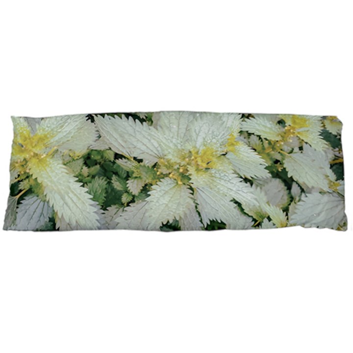 Enchanting Foliage Sharp Edged Leaves In Pale Yellow And Silver Bk Body Pillow Case (Dakimakura)