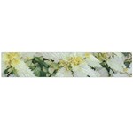 Enchanting Foliage Sharp Edged Leaves In Pale Yellow And Silver Bk Large Premium Plush Fleece Scarf  Front