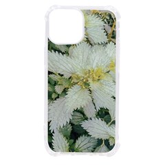 Enchanting Foliage Sharp Edged Leaves In Pale Yellow And Silver Bk Iphone 13 Mini Tpu Uv Print Case by dflcprintsclothing