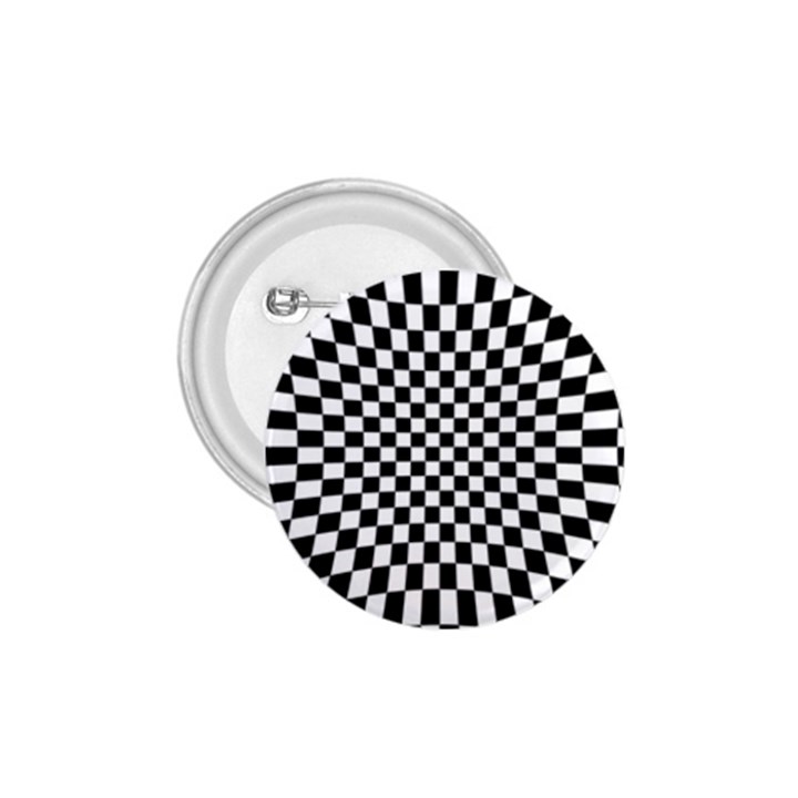 Illusion Checkerboard Black And White Pattern 1.75  Buttons