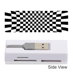 Illusion Checkerboard Black And White Pattern Memory Card Reader (stick) by Ravend