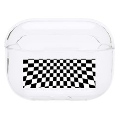 Illusion Checkerboard Black And White Pattern Hard Pc Airpods Pro Case by Ravend