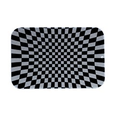 Illusion Checkerboard Black And White Pattern Open Lid Metal Box (silver)   by Ravend