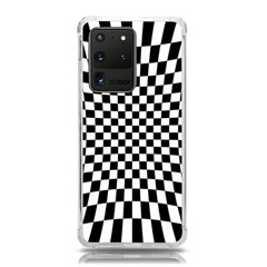 Illusion Checkerboard Black And White Pattern Samsung Galaxy S20 Ultra 6 9 Inch Tpu Uv Case by Ravend