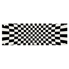 Illusion Checkerboard Black And White Pattern Banner And Sign 6  X 2  by Ravend