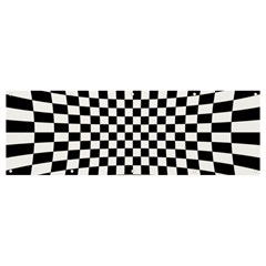 Illusion Checkerboard Black And White Pattern Banner And Sign 12  X 4  by Ravend