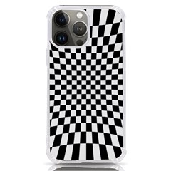 Illusion Checkerboard Black And White Pattern Iphone 13 Pro Max Tpu Uv Print Case by Ravend