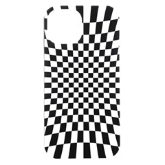 Illusion Checkerboard Black And White Pattern Iphone 15 Plus Black Uv Print Pc Hardshell Case