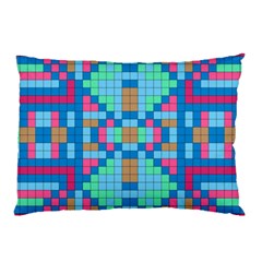 Checkerboard Square Abstract Pillow Case by Ravend