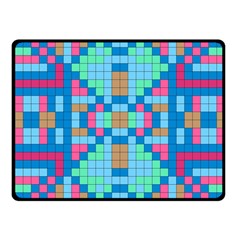 Checkerboard Square Abstract Fleece Blanket (small) by Ravend