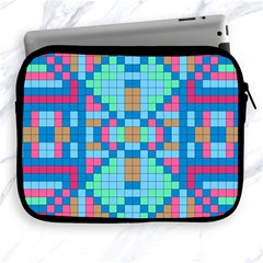 Checkerboard Square Abstract Apple Ipad 2/3/4 Zipper Cases by Ravend