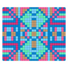 Checkerboard Square Abstract Two Sides Premium Plush Fleece Blanket (kids Size) by Ravend