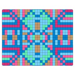 Checkerboard Square Abstract Two Sides Premium Plush Fleece Blanket (teen Size) by Ravend