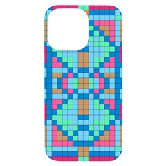 Checkerboard Square Abstract Iphone 14 Pro Max Black Uv Print Case by Ravend