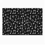 Chalk Music Notes Signs Seamless Pattern Postcard 4 x 6  (Pkg of 10) Front