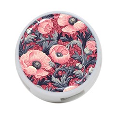 Vintage Floral Poppies 4-port Usb Hub (two Sides) by Grandong